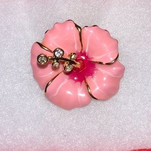 Talbots Hibiscus Flower Brooch